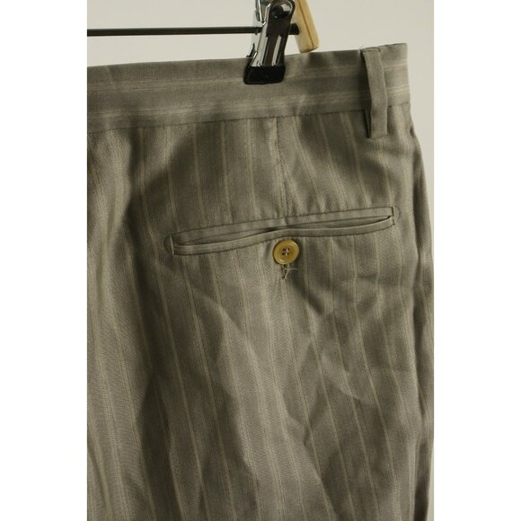 Recent Versace Wool Silk Lightweight Twill Men's 38 x 33 Gray Beige Trouser Pant - Picture 5 of 16